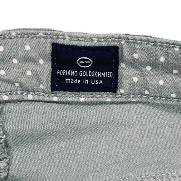Adriano Goldschmied AG Pants Womens Size 26 R Gray Polka Dot Stevie Ankle Jeans - Picture 14 of 15